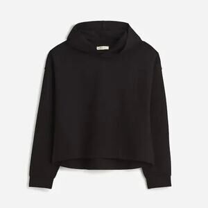 Madewell Ponte Hoodie Sweatshirt Jet Black Size XXS NWT